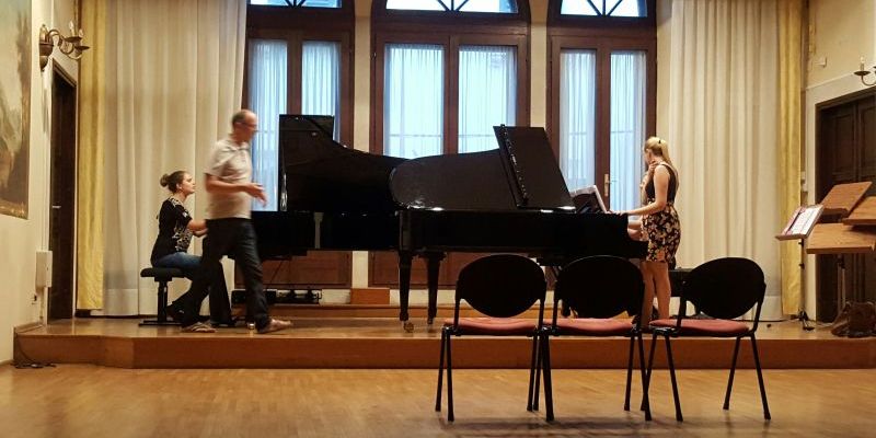 The rehersal for Two pianos project has started